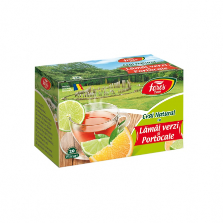 Alimentare - CEAI NATURAL CU LAMAI VERZI SI PORTOCALE 20 DZ