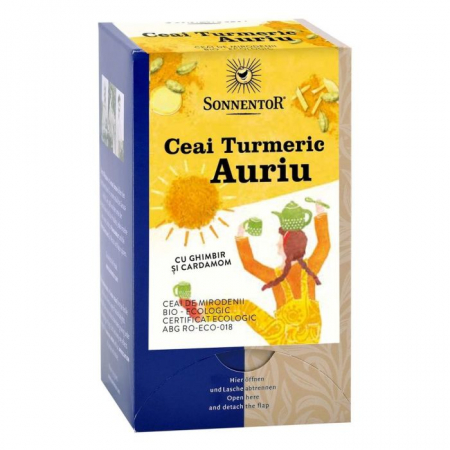 Ceaiuri - CEAI TURMERIC AURIU CU GHIMBIR SI CARDAMOM ECO 18 DZ SONNENTOR