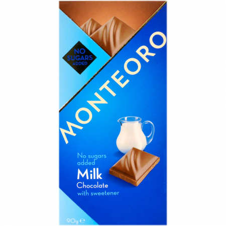 Alimentare - CIOCOLATA LAPTE FARA ZAHAR MONTEORO 90 G