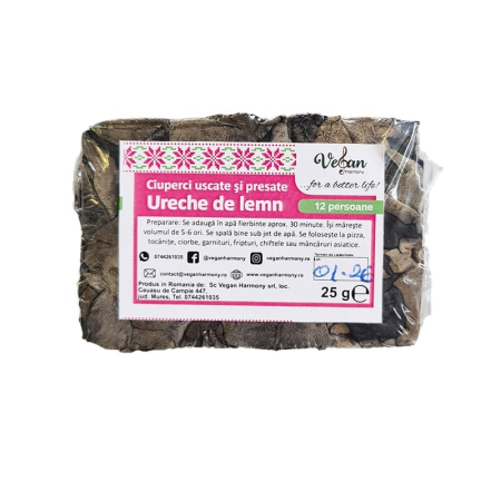 Alimentare - Ciuperci Presate Si Uscate Ureche de Lemn 25 Gr