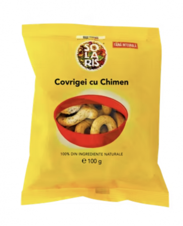 Gustari - COVRIGEI FAINA INTEGRALA SI CHIMEN 100 G SOLARIS