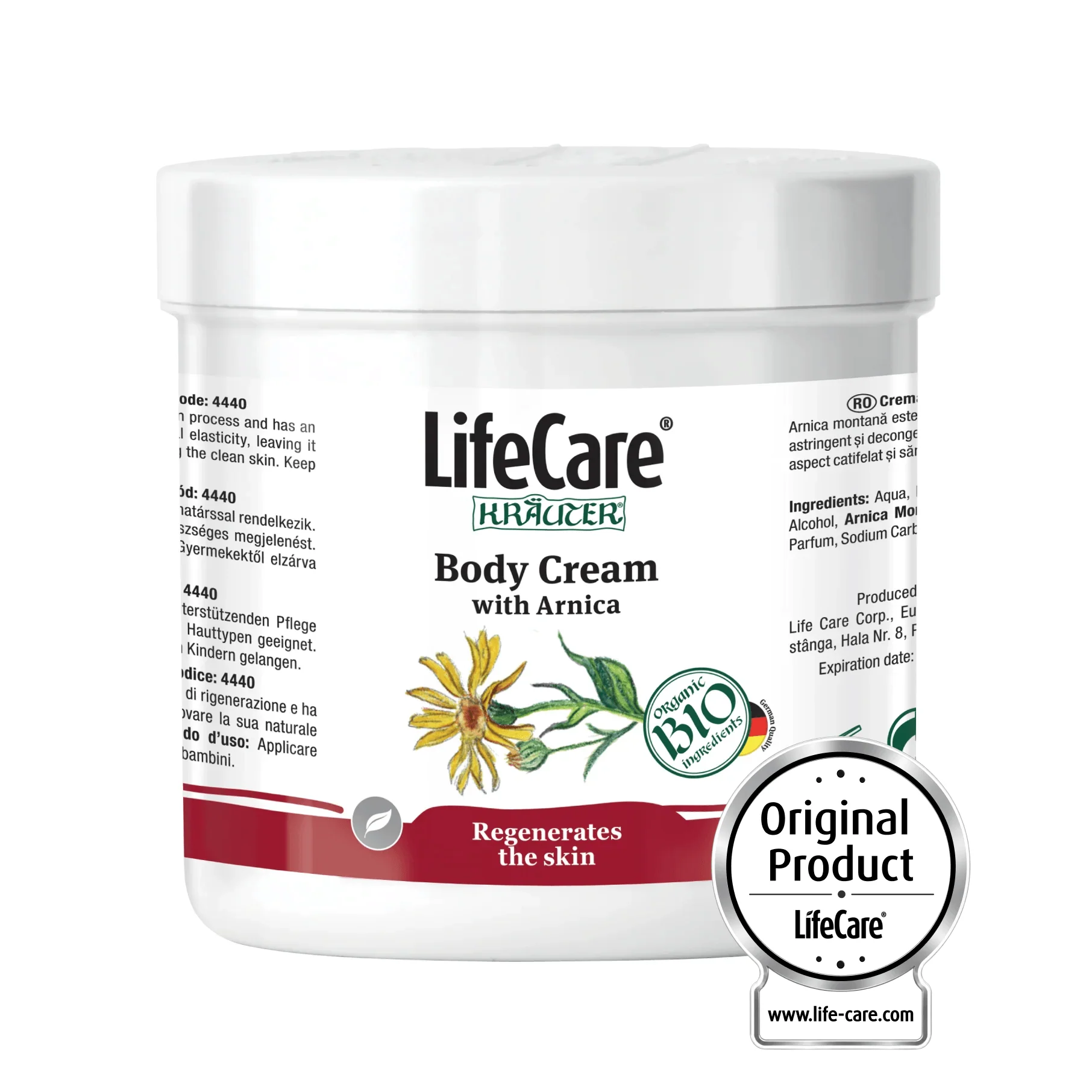 Creme - CREMA REGENERANTA PENTRU CORP CU ARNICA MONTANA BIO 250 ML