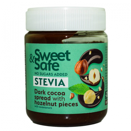 Alimentare - CREMA INTENSA CACAO&amp;ALUNE+STEVIE 220GR SWEET&amp;SAFE