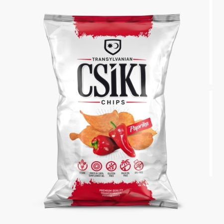 Gustări sărate - CSIKI CHIPS CU PAPRIKA 125 GR