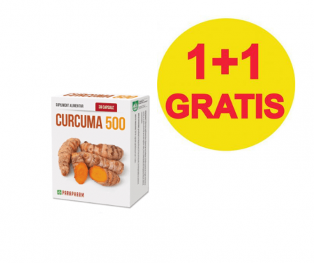 Afectiuni ale Tiroidei - CURCUMA 500 30 CPS 1+1 GRATIS