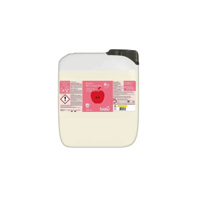 Detergenți - DETERGENT ECO LICHID PENTRU RUFE ALBE SI COLORATE, MERE ROSII 5L
