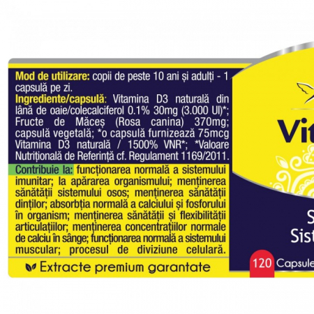 VITAMINA D3 3000 UI 120 CPS HERBAGETICA [1]