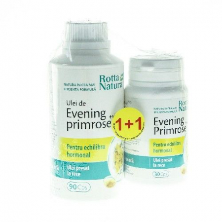 Suplimente - EVENING PRIMROSE+ VITAMINA E 90+30 CPS GRATIS