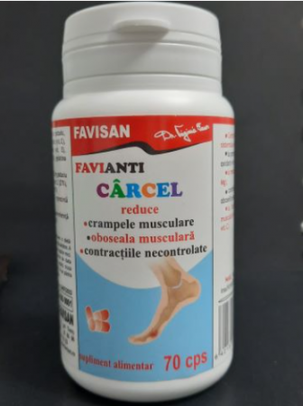 Crampe, Spasme, Dureri musculare - FAVIANTI CARCEL 70CPS