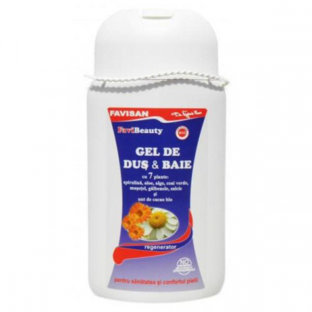 Geluri de duș - FAVIBEAUTY - GEL DE DUS & BAIE CU  7 PLANTE  300 ML
