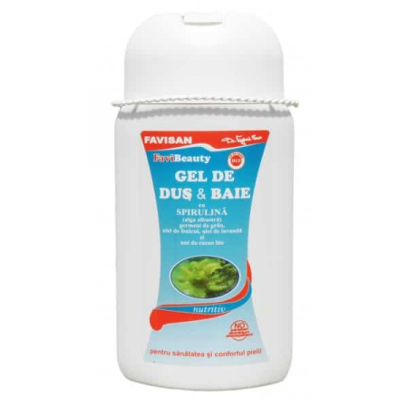 Geluri de duș - FAVIBEAUTY - GEL DE DUS & BAIE CU SPIRULINA 300 ML
