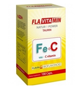 Suplimente - FLAVITAMIN NATUR POWER TAURIN FIER SI VITAMINA C 100 CPS