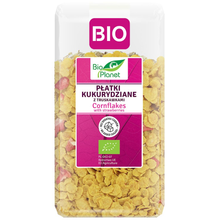 FULGI DE PORUMB CU CAPSUNI BIO 250 g - BIO PLANET