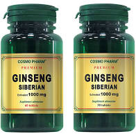 Suplimente - GINSENG SIBERIAN 1000MG 60CPR+30CPS GRATIS