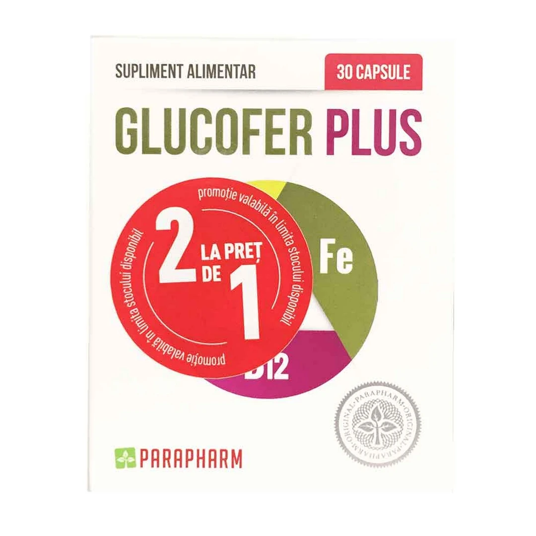 Suplimente - GLUCOFER PLUS 30 CPR  1+1