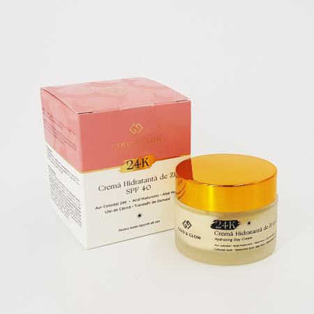 Cosmetice - GOLD&GLOW CREMA HIDRATANTA DE ZI CU SPF 40+ 50ML