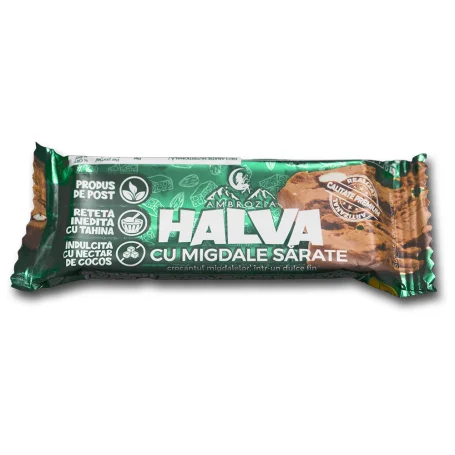 Vegan - HALVA CU MIGDALE SARATE 50GR