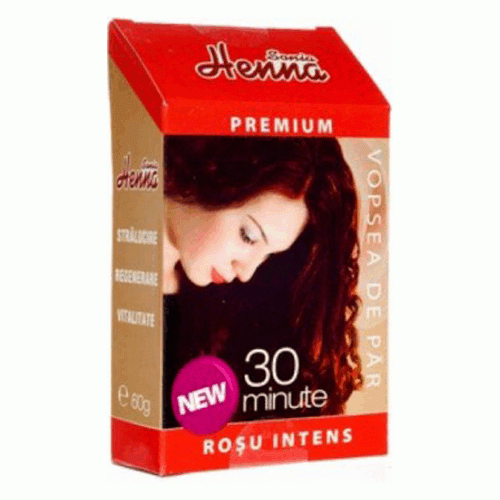 Îngrijire păr - HENNA PREMIUM ROSU INTENS 60 G