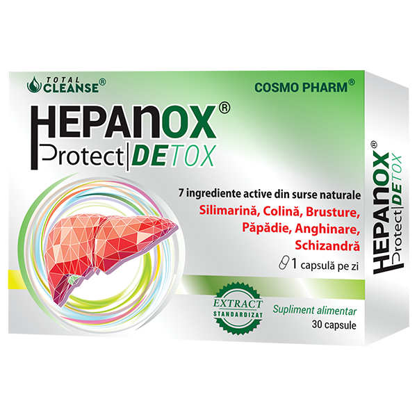Inflamatii - HEPANOX PROTECT DETOX 30 CPS