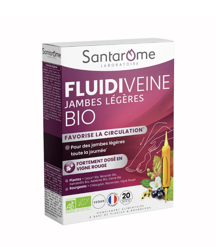 Tincturi - FLUIDIVEINE JAMBES LEGERES BIO 20 FIOLE