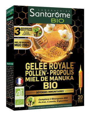Tincturi - LAPTISOR DE MATCA, POLEN, PROPOLIS, MANUKA BIO 20 FIOLE