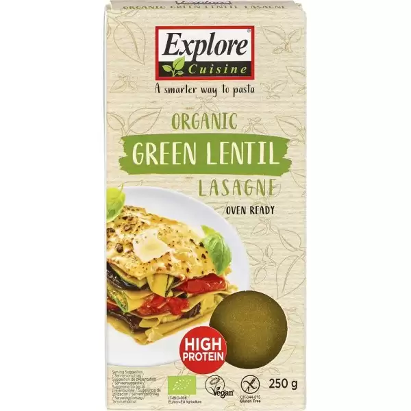 Paste făinoase - LASAGNA DIN LINTE VERDE FARA GLUTEN ECO  250 G