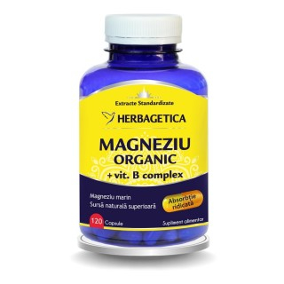 Suplimente - MAGNEZIU ORGANIC B-COMPLEX  120 CPS