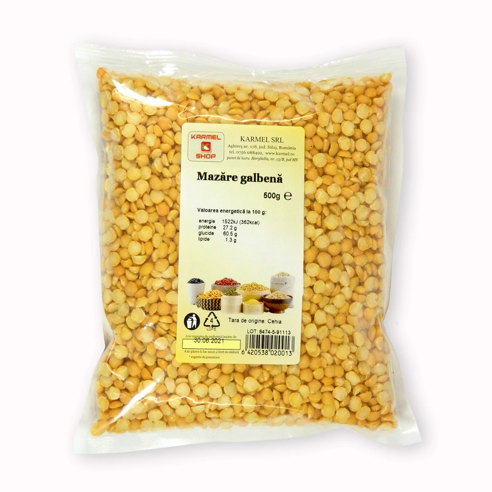 Leguminoase - MAZARE GALBENA 500 G