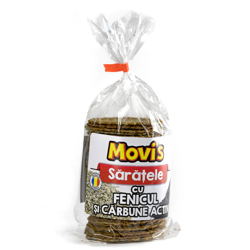 MOVI'S SARATELE CU FENICUL SI CARBUNE ACTIV 150G