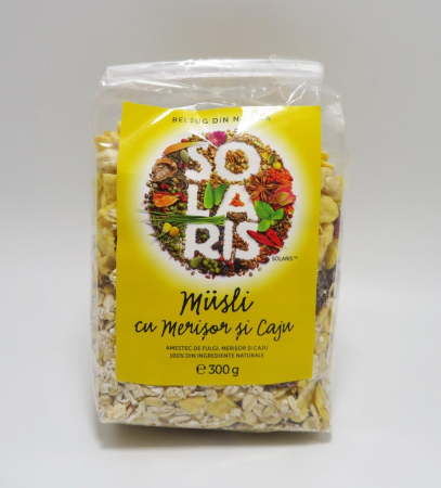 Alimentare - MUSLI CU MERISOR SI CAJU 300 G SOLARIS