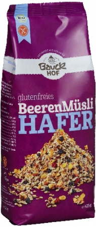 Produse BIO - MUSLI DE OVAZ CU FRUCTE DE PADURE FARA GLUTEN 425 G