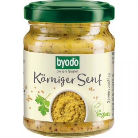 Cremă, unt, pastă - MUSTAR MEDIU CU BOABE DE MUSTAR  125 ML