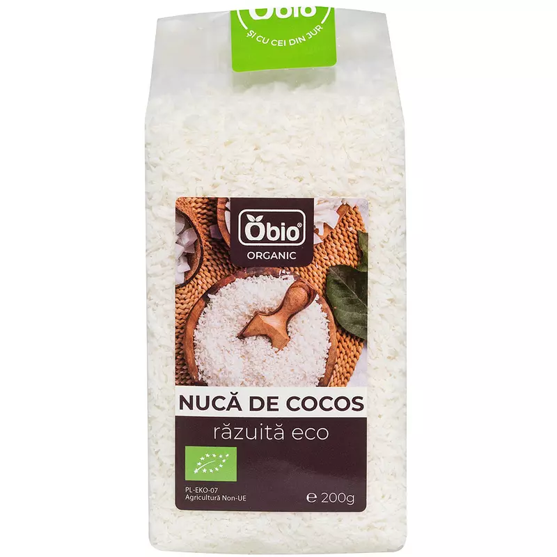 Nuci, Semințe - NUCA DE COCOS RAZUITA BIO 200G