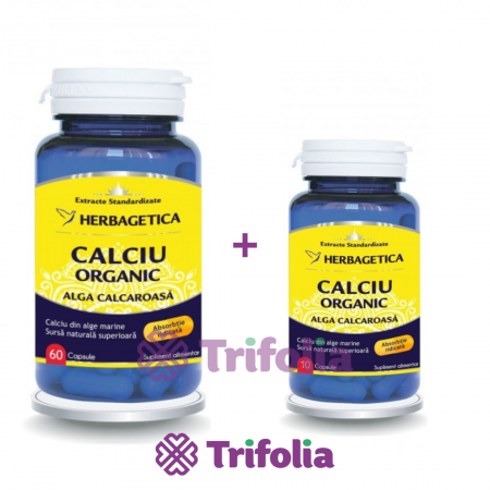 Suplimente - PACHET CALCIU ORGANIC 60 CPS + 10 CPS