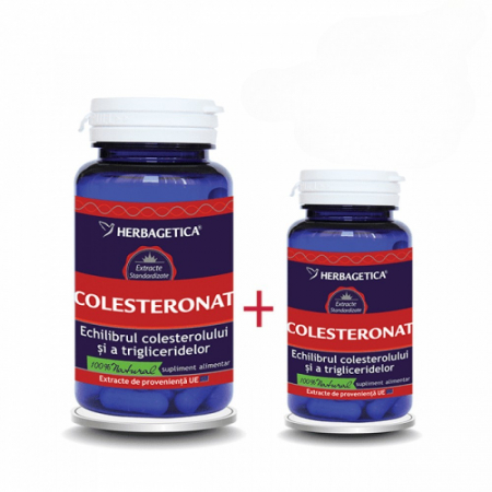 Colesterol - PACHET COLESTERONAT 60 CPS +10 CPS