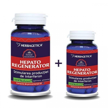Afectiuni hepato biliare - PACHET HEPATO REGENERATOR 60 CPS +10 CPS