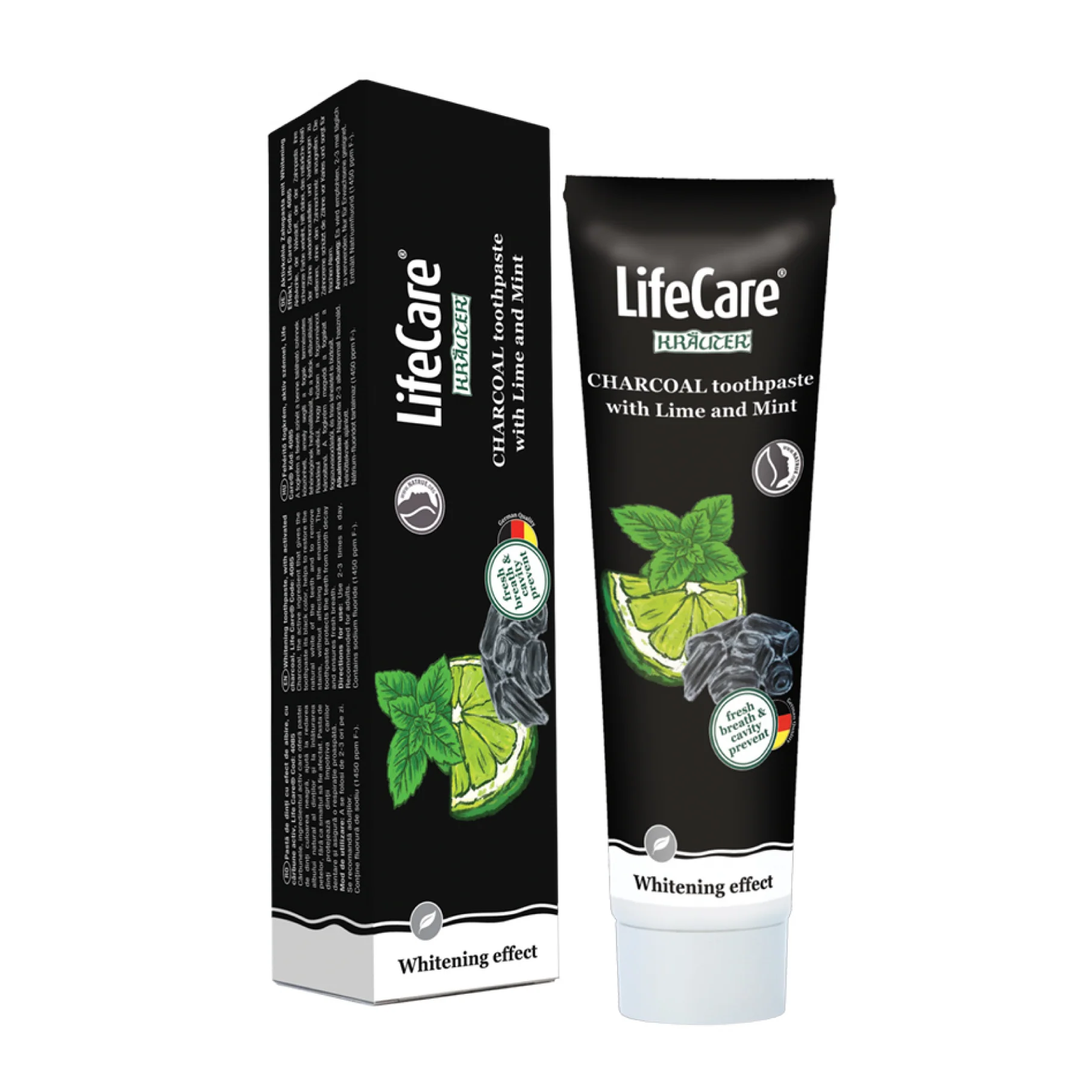 Igienă bucală - PASTA DE DINTI CU EFECT DE ALBIRE, CU CARBUNE 100G