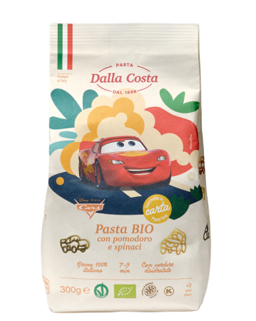 PASTE TRICOLORE DISNEY CARS ECO  300GR DALLA COSTA
