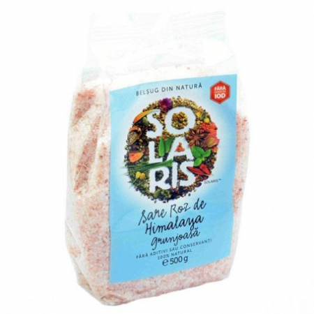 Alimentare - SARE ROZ DE HIMALAYA GRUNJOASA 500 G SOLARIS