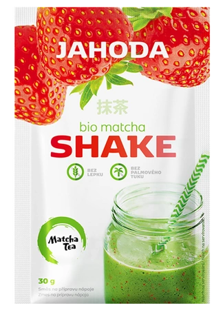 SHAKE CU MATCHA SI CAPSUNI FARA GLUTEN BIO 30 G