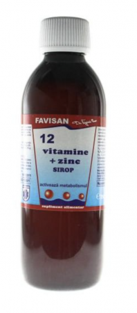 Suplimente - SIROP 12 VITAMINE + ZINC 250 ML