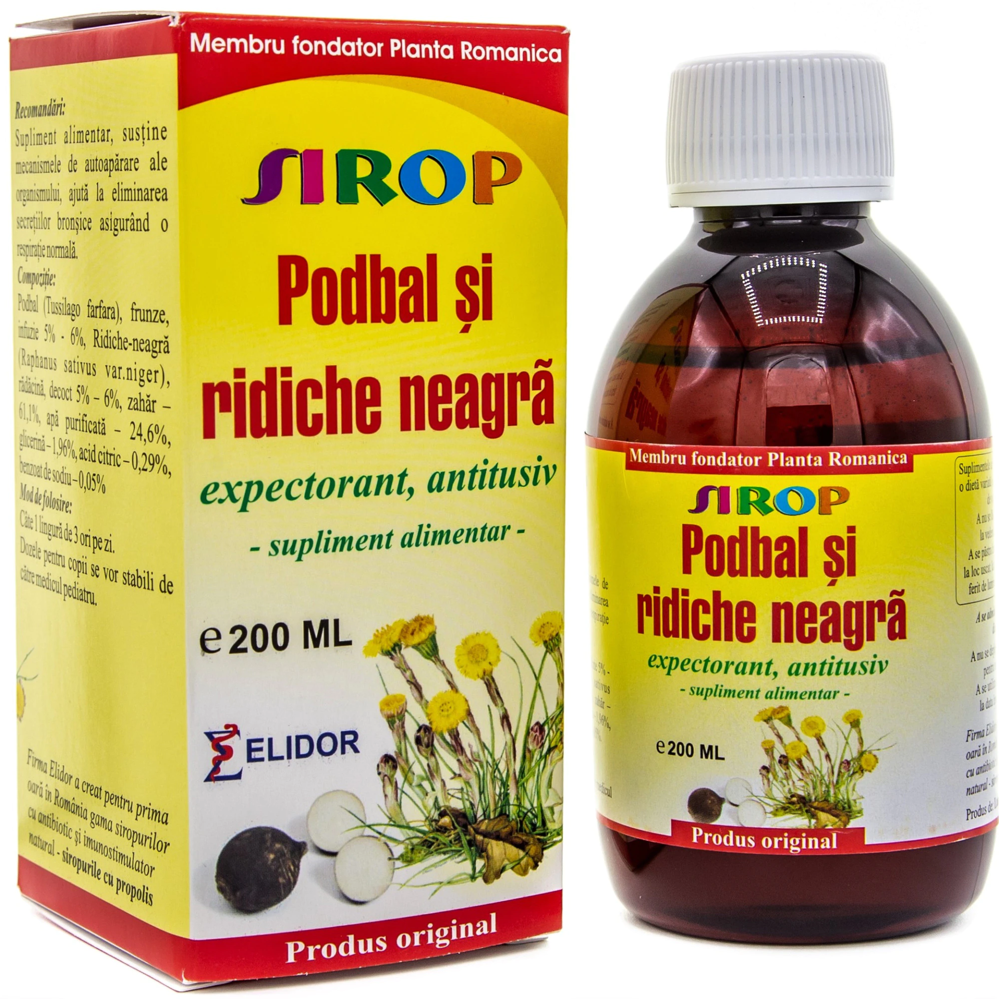 Îngrijire corp - SIROP PODBAL SI RIDICHE NEAGRA 200ML