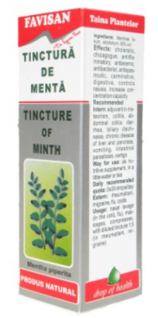Bronșită - TINCTURA DE MENTA 50 ML