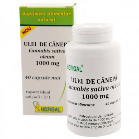 Suplimente - ULEI DE CANEPA 1000MG 40 CPS MOI