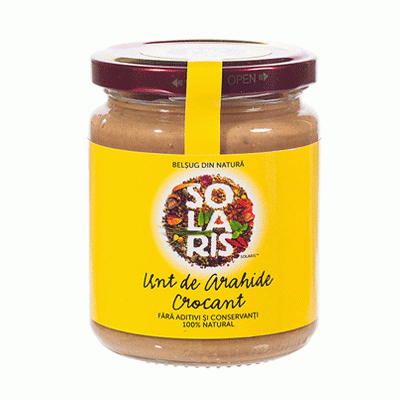 Alimentare - UNT DE ARAHIDE CROCANT 250 G SOLARIS