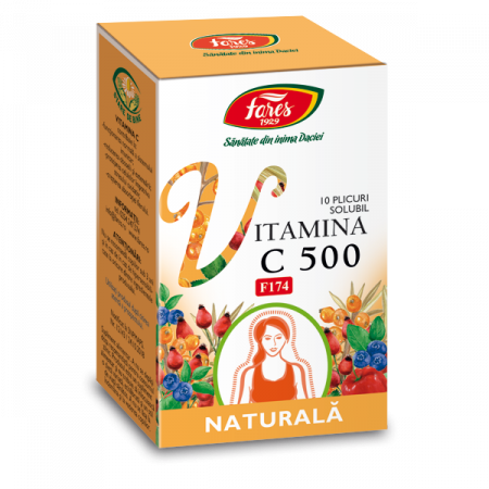 Suplimente - VITAMINA C 500 NATURALA SOLUBIL 10 PLIC