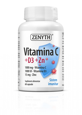 Sistemul osos si articulatii - VITAMINA C+D3+ZN 60 CPS