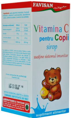 Sistemul osos si articulatii - VITAMINA C PENTRU COPII SIROP 100 ML
