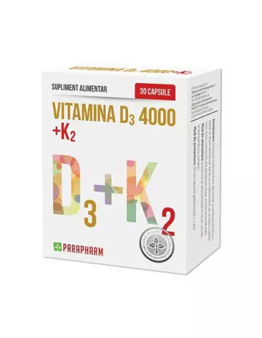 Suplimente - VITAMINA D3+K2 30 CPS