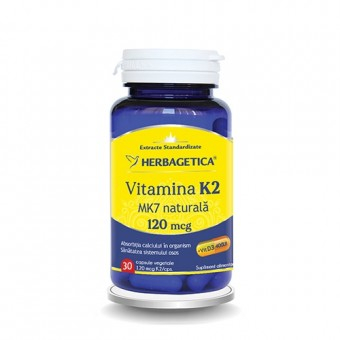 VITAMINA K2 NATURALA 120 MCG 30 CPS